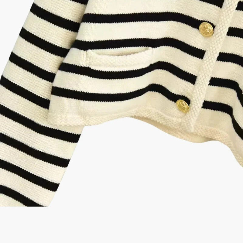 Gilet en Laine Rayé Premium