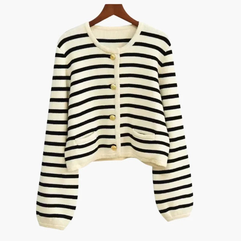 Gilet en Laine Rayé Premium